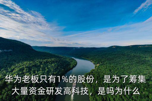 華為老板只有1%的股份，是為了籌集大量資金研發(fā)高科技，是嗎為什么
