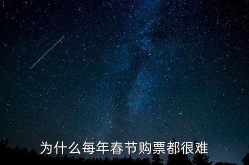 為什么每年春節(jié)購(gòu)票都很難