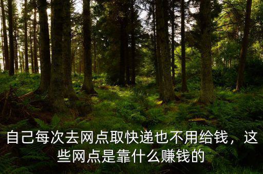 自己每次去網(wǎng)點(diǎn)取快遞也不用給錢，這些網(wǎng)點(diǎn)是靠什么賺錢的