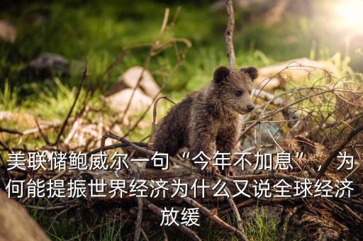 美聯(lián)儲(chǔ)鮑威爾一句“今年不加息”，為何能提振世界經(jīng)濟(jì)為什么又說全球經(jīng)濟(jì)放緩