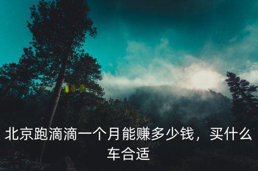 北京跑滴滴一個(gè)月能賺多少錢，買什么車合適