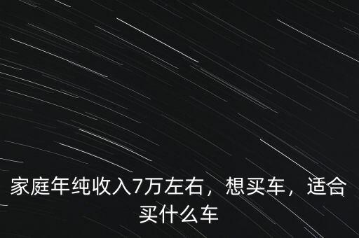 家庭年純收入7萬左右，想買車，適合買什么車