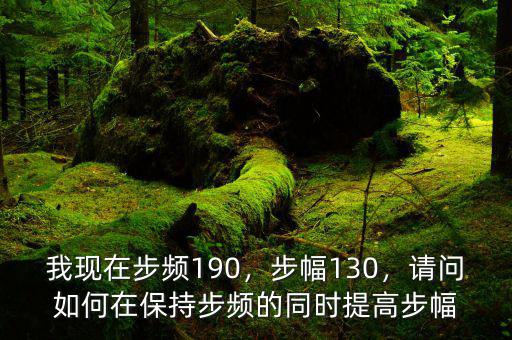 我現(xiàn)在步頻190，步幅130，請問如何在保持步頻的同時提高步幅