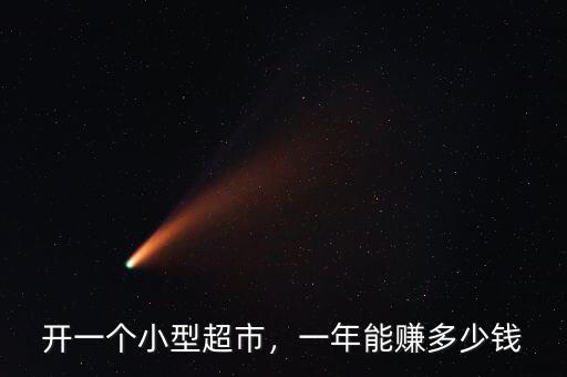 開一個小型超市，一年能賺多少錢