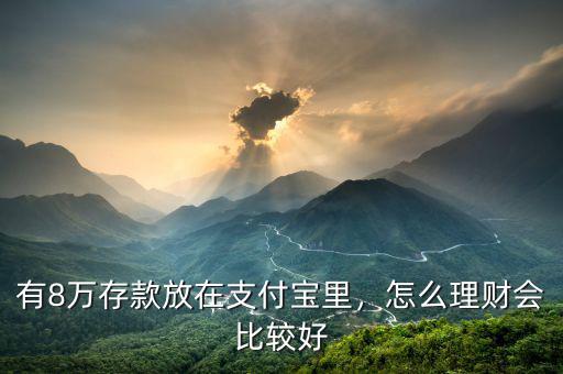 有8萬存款放在支付寶里，怎么理財會比較好