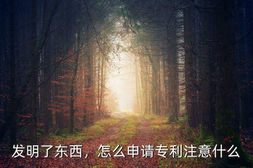 發(fā)明了東西，怎么申請(qǐng)專利注意什么