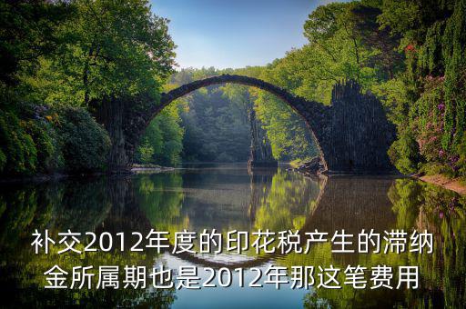 補(bǔ)交印花稅屬期是什么意思，補(bǔ)交2012年度的印花稅產(chǎn)生的滯納金所屬期也是2012年那這筆費(fèi)用