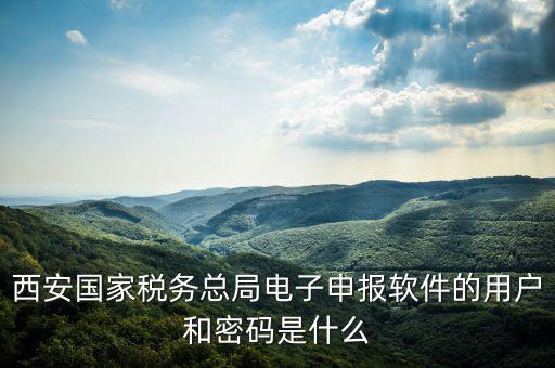 陜西省國家稅務(wù)局賬號是什么，你好我想問你 一下 網(wǎng)上國稅的用戶名和密碼是什么