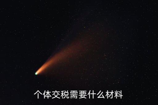 個(gè)體戶交稅需要帶什么，個(gè)體戶繳稅應(yīng)提交什么資料給國稅局