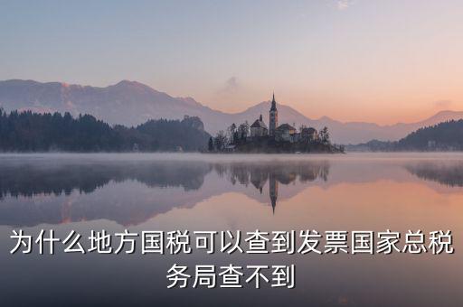 為什么地方國(guó)稅可以查到發(fā)票國(guó)家總稅務(wù)局查不到