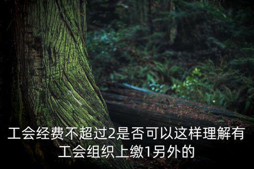 工會(huì)經(jīng)費(fèi)為什么收4，工會(huì)經(jīng)費(fèi)不超過(guò)2是否可以這樣理解有工會(huì)組織上繳1另外的