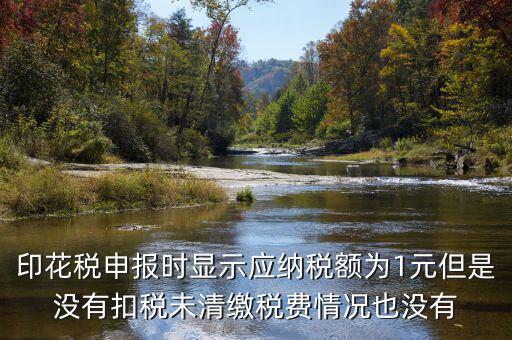 印花稅是1的時候為什么不扣款，印花稅申報時顯示應(yīng)納稅額為1元但是沒有扣稅未清繳稅費情況也沒有