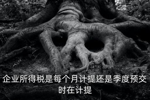 企業(yè)所得稅什么時(shí)候計(jì)提，企業(yè)所得稅在什么時(shí)候開始預(yù)提