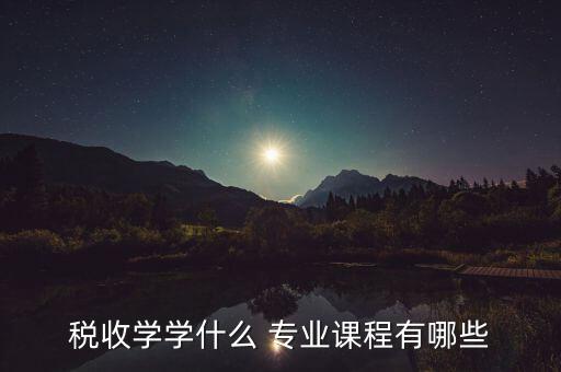 稅收學(xué) 什么專業(yè)好，稅收學(xué)專業(yè)學(xué)什么