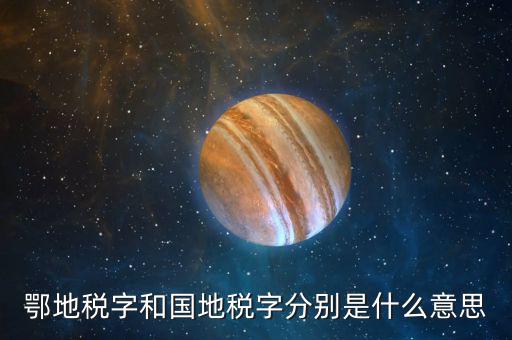 武國(guó)稅和鄂國(guó)稅有什么區(qū)別，鄂地稅字和國(guó)地稅字分別是什么意思