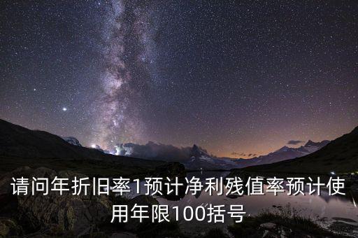 請問年折舊率1預(yù)計(jì)凈利殘值率預(yù)計(jì)使用年限100括號