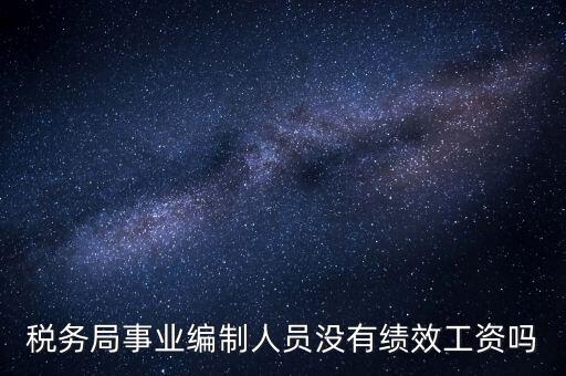 稅務局事業(yè)編制人員沒有績效工資嗎
