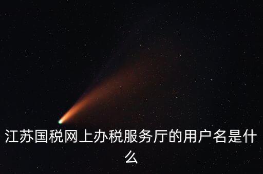 網(wǎng)上辦稅用戶名是什么，江蘇國稅網(wǎng)上辦稅服務(wù)廳的用戶名是什么