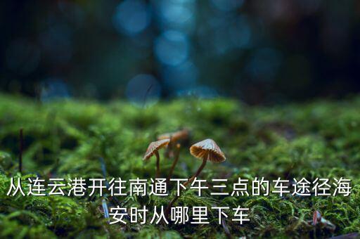 連云港到南通經(jīng)過什么地方，從連云港開往南通下午三點的車途徑海安時從哪里下車