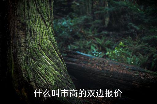什么是雙邊定價，什么叫市商的雙邊報價