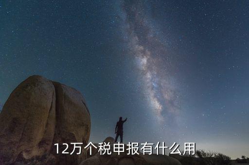 12萬申報(bào)是什么意思，12萬個(gè)稅申報(bào)有什么用