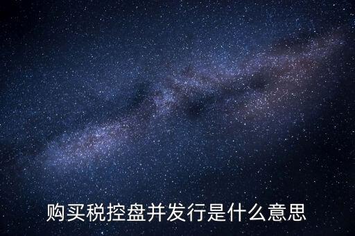 購(gòu)買(mǎi)稅控盤(pán)并發(fā)行是什么意思
