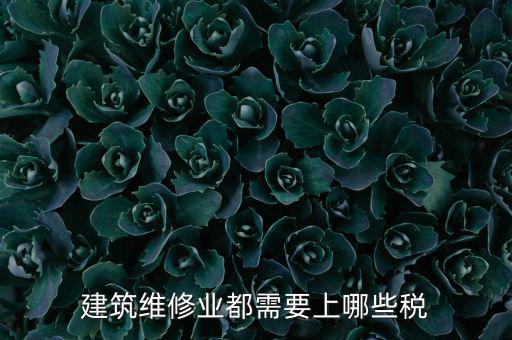 房屋修理交什么稅，維修費(fèi)交什么稅