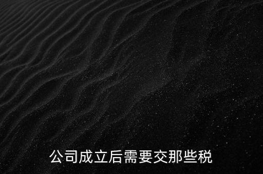 辦一個企業(yè)都需要交什么稅，公司成立后需要交那些稅