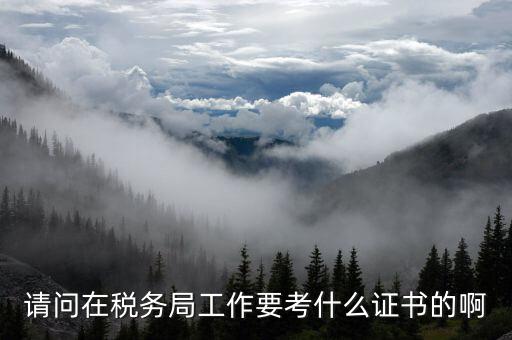 地稅局上班要什么證書，請問在稅務(wù)局工作要考什么證書的啊