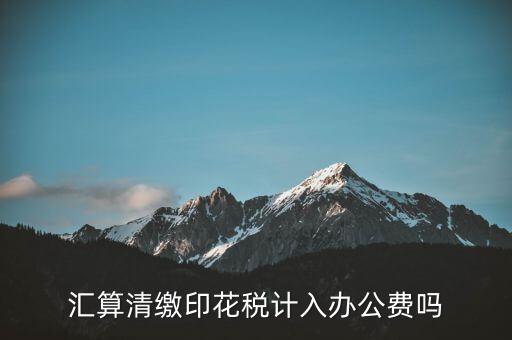 匯算清繳印花稅計入辦公費(fèi)嗎