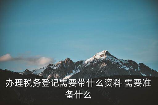 稅務(wù)局登記需要什么資料，稅務(wù)登記 代辦需要什么手續(xù)