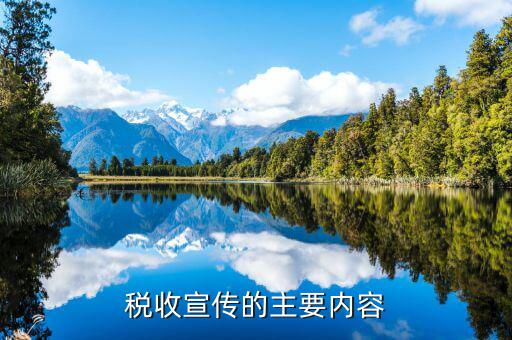 稅收宣傳的主要內容