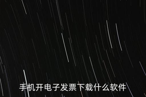 手機開電子發(fā)票下載什么軟件