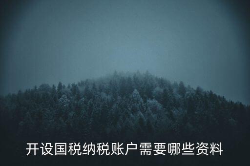 開國稅都需要帶什么資料，開設國稅納稅賬戶需要哪些資料