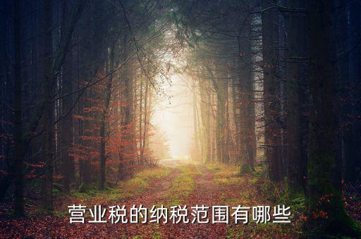 什么經(jīng)營范圍可以開營業(yè)稅，營業(yè)稅的納稅范圍有哪些