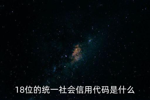 18位的統(tǒng)一社會信用代碼是什么，社會信用統(tǒng)一代碼是哪18位數(shù)字