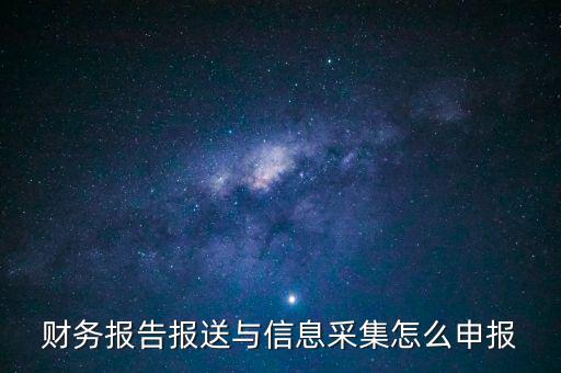 財務報告報送與信息采集怎么申報