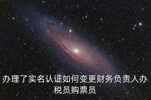 辦稅員在什么網(wǎng)上變更，辦理了實名認證如何變更財務負責人辦稅員購票員