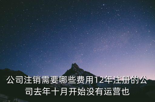 企業(yè)注銷要交些什么稅，公司注銷需要哪些費(fèi)用12年注冊(cè)的公司去年十月開始沒有運(yùn)營(yíng)也