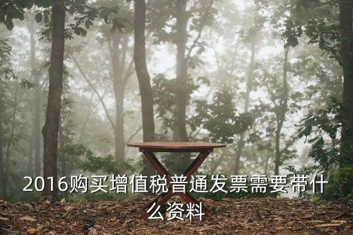 2016領(lǐng)發(fā)票需要帶什么，2016購買增值稅普通發(fā)票需要帶什么資料
