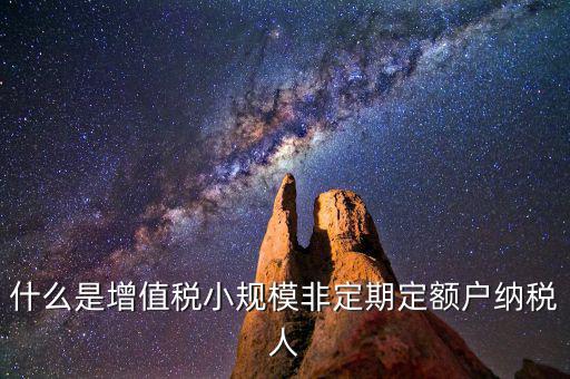 非定期定額報(bào)是什么意思，什么是增值稅小規(guī)模非定期定額戶納稅人