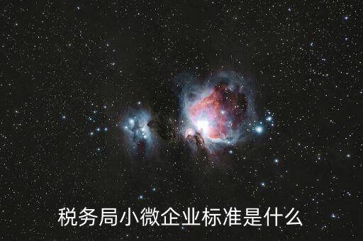 稅務(wù)局小微企業(yè)標準是什么