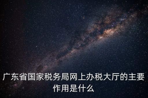 國(guó)稅網(wǎng)廳是什么，什么是電子稅務(wù)局