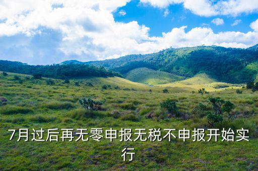 7月過(guò)后再無(wú)零申報(bào)無(wú)稅不申報(bào)開(kāi)始實(shí)行