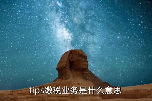 地稅tips繳款是什么意思，tips扣稅是什么意思