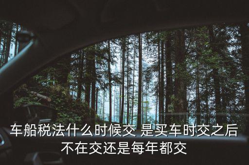 每年什么時(shí)候買車船稅，車船稅什么時(shí)候交比如要交2017年的是2016年12月31日前交還是