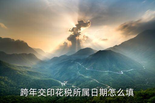 交印花稅的所屬期是什么意思，跨年交印花稅所屬日期怎么填
