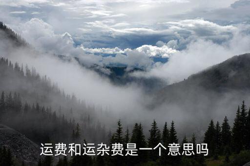 運(yùn)費和運(yùn)雜費是一個意思嗎