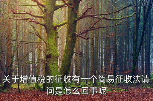 為什么簡(jiǎn)易征收增值稅，增值稅簡(jiǎn)易征收