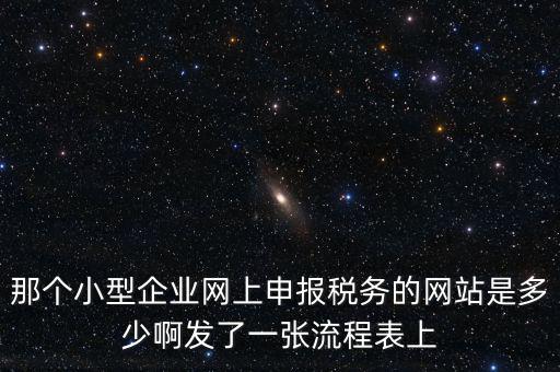 那個小型企業(yè)網(wǎng)上申報稅務的網(wǎng)站是多少啊發(fā)了一張流程表上